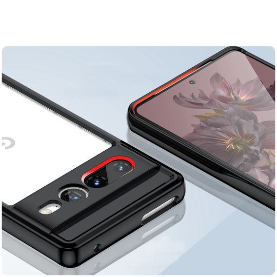 Puzdro pre Google Pixel 7 Pro 5G, Fusion Hybrid, s ochranou fotoaparátu, transparentné / čierne