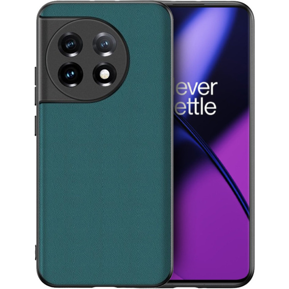 Kožené puzdro pre OnePlus 11 5G, leather hybrid, zelený
