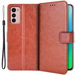 Klapkové puzdro pre Motorola Moto G42 4G, Crazy Horse Wallet, hnedé