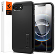 Puzdro Spigen pre iPhone 16E, Tough Armor Mag MagSafe, čierne + tvrdené sklo 9H
