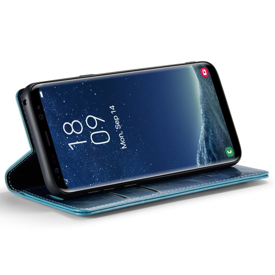 CASEME flipové puzdro pre Samsung Galaxy S8, Waxy Textured, modré