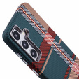 Puzdro pre Samsung Galaxy S25+ Plus, Carbon Fiber MagSafe, červená / zelená