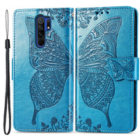 Klapkové puzdro pre Xiaomi Redmi 9, Butterfly, modré