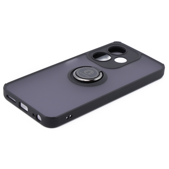 Puzdro pre Infinix Hot 30i, Frosted Ring, čierne