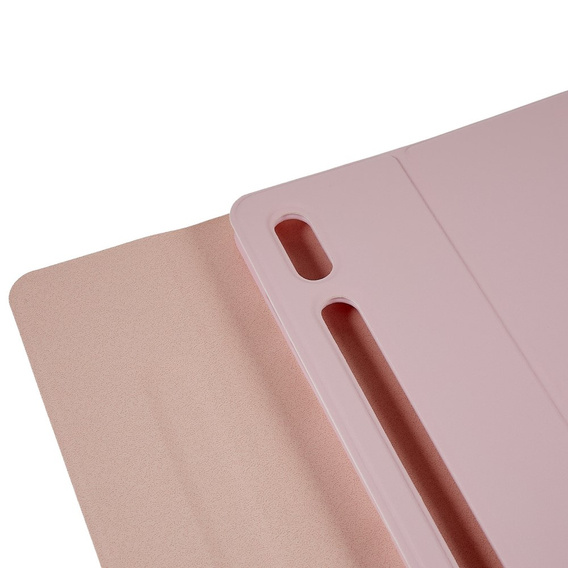 Puzdro + klávesnica Galaxy Tab S7+ Plus / S8+ Plus /S7 FE T730 T733, Pen Slot, ružové rose gold