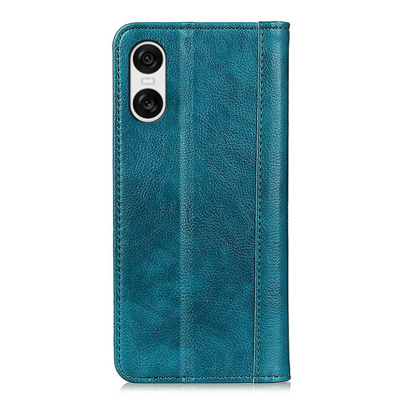 Flipové puzdro pre Sony Xperia 10 VI, Split Leather, zelený