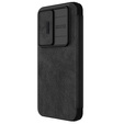 Flipové puzdro NILLKIN pre Samsung Galaxy S24 FE, CamShield Qin Pro, kožené, čierne