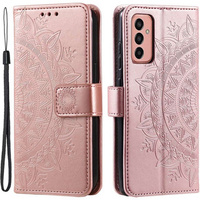 Klapkové puzdro pre Samsung Galaxy A14 4G/5G, Mandala, ružové rose gold