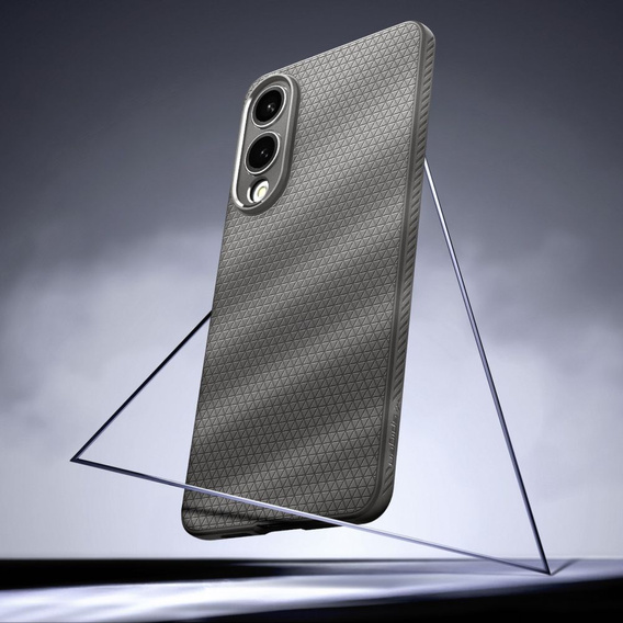 Puzdro Spigen pre Samsung Galaxy S25, Liquid Air, čierne + tvrdené sklo 9H