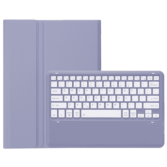Puzdro + klávesnica Samsung Galaxy Tab S9+, Leather Pen Slot, fialové
