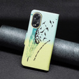 Klapkové puzdro pre Oppo A38 4G / Oppo A18 4G, Wallet, Feather modré / žlté