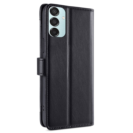 Klapkové puzdro pre Samsung Galaxy M15 5G, Wallet Zipper Pocket, čierne