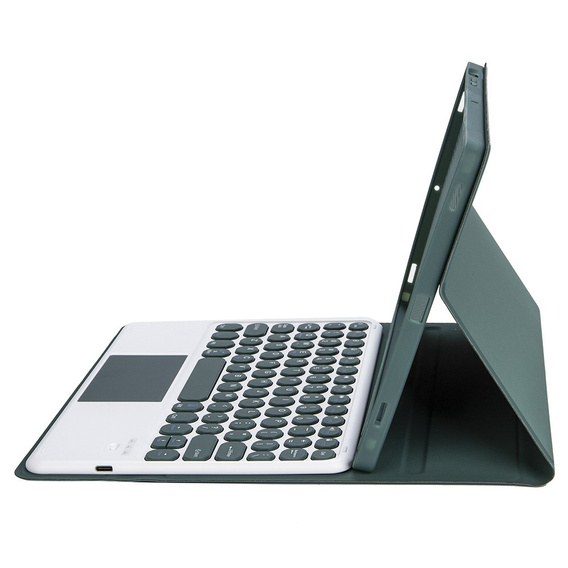 Puzdro + klávesnica Samsung Galaxy Tab S6 Lite 2020 P610/P615 / S6 Lite 2022 10.4, Touchpad Pen Slot, tmavozelené