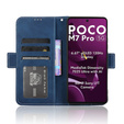 Klapkové puzdro pre Xiaomi Poco M7 Pro 5G, Card Slot, tmavomodré