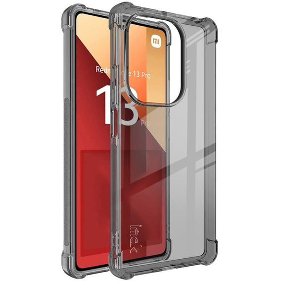IMAK Obal na mobil pre Xiaomi Redmi Note 13 Pro 4G / Xiaomi Redmi Note 14S / Xiaomi Poco M6 Pro 4G, Dropproof, transparentné / čierne