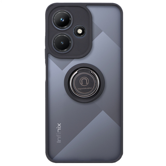 Puzdro pre Infinix Hot 30i, Frosted Ring, čierne