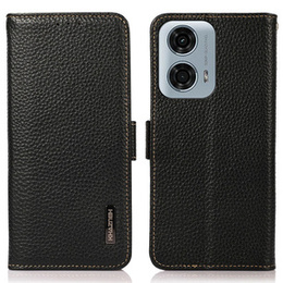 KHAZNEH RFID puzdro pre Motorola Moto G04 / G24 / G24 Power, Litchi Texture, čierne