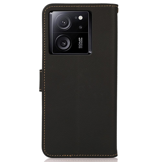 KHAZNEH RFID puzdro pre Xiaomi 13T / 13T Pro, Litchi Texture, čierne