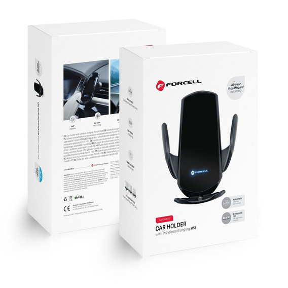 Držiak do auta Forcell F-Grip HS1 s bezdrôtovou nabíjačkou