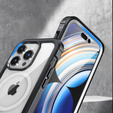 Puzdro pre iPhone 15 Pro, Armoured Full Protect 360° pre MagSafe, sklo na displej, čierne