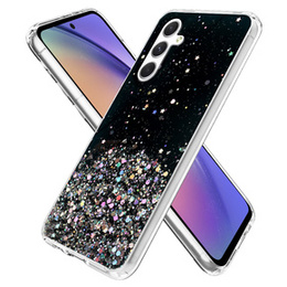 Obal na mobil pre Samsung Galaxy A54 5G, Glittery, čierne