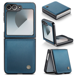 Puzdro pre Samsung Galaxy Z Flip7 FE / Z Flip6, CASEME Litchi Leather, modré
