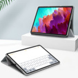 Puzdro pre Lenovo Tab P12, Smartcase s priestorom pre stylus, sivé
