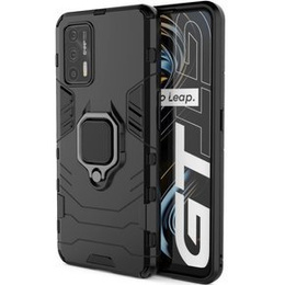 Obal na mobil pre Realme GT 5G, Kickstand Ring, čierne
