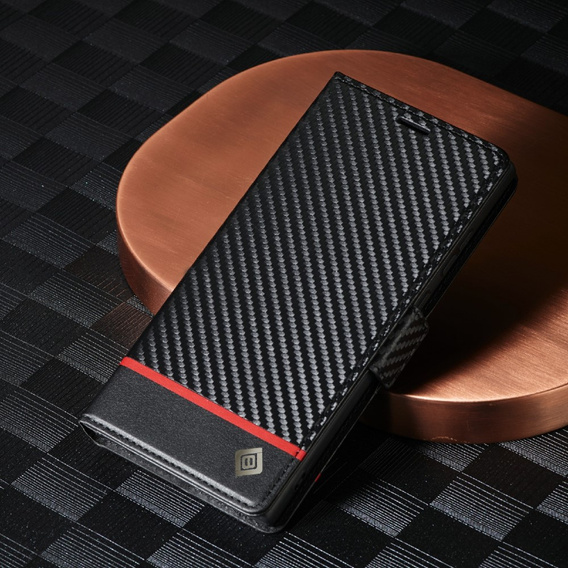 Klapkové puzdro pre Samsung Galaxy S23 Ultra, Carbon LC.IMEEKE, čierne