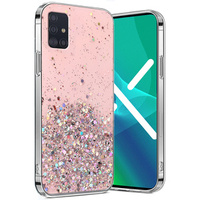 Obal na mobil pre Samsung Galaxy A51 4G, Glittery, ružové