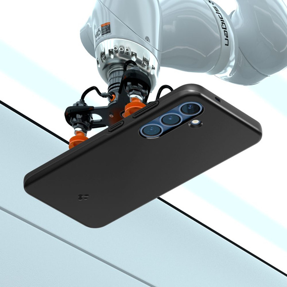 Puzdro Spigen pre Samsung Galaxy S25, Thin Fit Mag, čierne + tvrdené sklo 9H