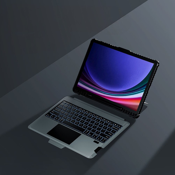Puzdro + klávesnica Galaxy Tab S9+, NILLKIN Bumper Pen Slot, čierne