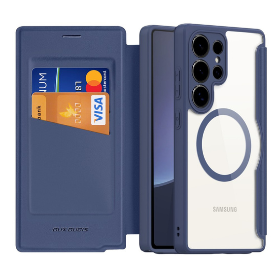 Dux Ducis Obal na mobil pre Samsung Galaxy S25 Ultra, Skin X Pro, MagSafe, tmavomodré