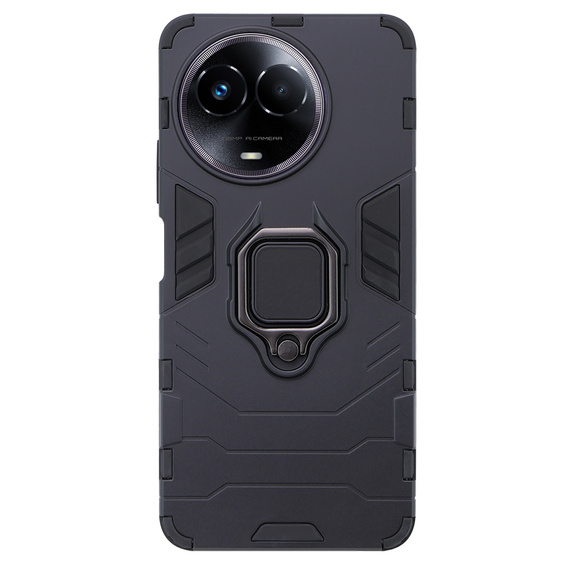 Obal na mobil pre Realme 11 5G, Kickstand Ring, čierne