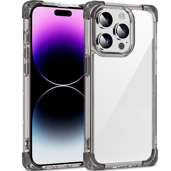 Puzdro pre iPhone 14 Pro, ERBORD CornerShield, čierne