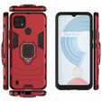 Obal na mobil pre Realme C21, Kickstand Ring, červené