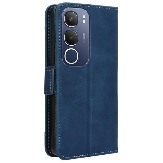 Klapkové puzdro pre Vivo Y19s, Card Slot, tmavomodré