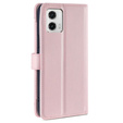 Klapkové puzdro pre Motorola Moto G73 5G, Wallet Zipper Pocket, ružové