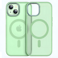 Puzdro pre iPhone 15, pre MagSafe, ERBORD Matt Case, zelený + sklo na displej