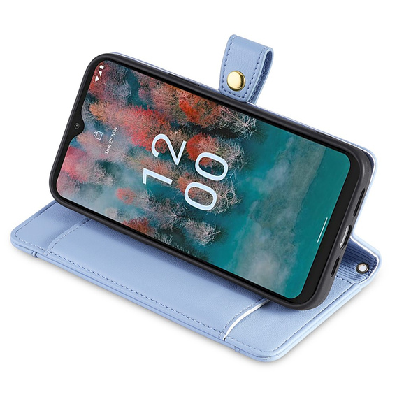 Klapkové puzdro pre Nokia G42, Wallet Zipper Pocket, modré