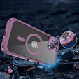 Puzdro pre iPhone 15 Plus, ERBORD Impact Guard, MagSafe, fialové