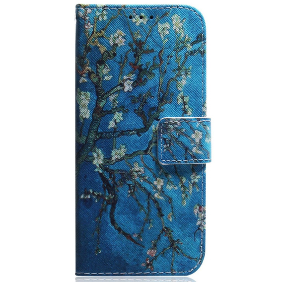 Klapkové puzdro pre Oppo A17, Wallet flowers, modré