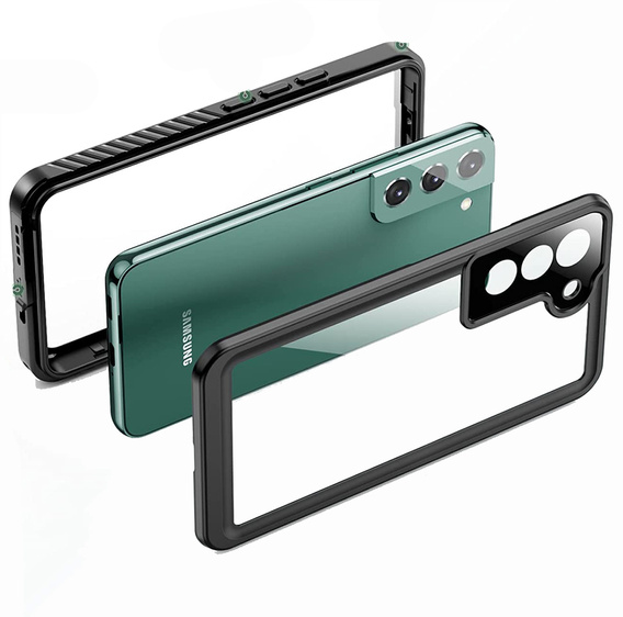 Vodotesné puzdro IP68 pre Samsung Galaxy S22+ Plus, Redpepper Dot+, čierne
