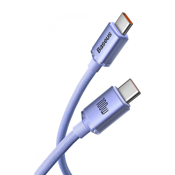 Kábel Baseus Crystal Shine USB-C na USB-C 100 W pre zariadenia s portom USB-C