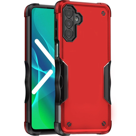 Obrnené puzdro pre Samsung Galaxy A14 4G/5G, Dual-Layer, červené