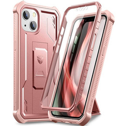 Obrnené puzdro pre iPhone 13 / 14, Dexnor Full Body, ružové rose gold