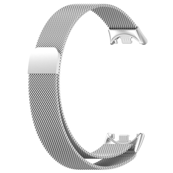 Milánsky náramok s puzdrom pre Xiaomi Smart Band 10 / 9 / 8, strieborný