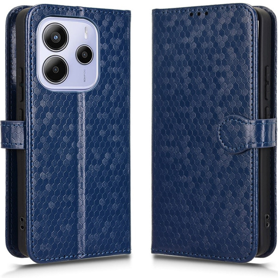 Flipové puzdro pre Xiaomi Redmi Note 14 4G, Wallet Rhombus, modré