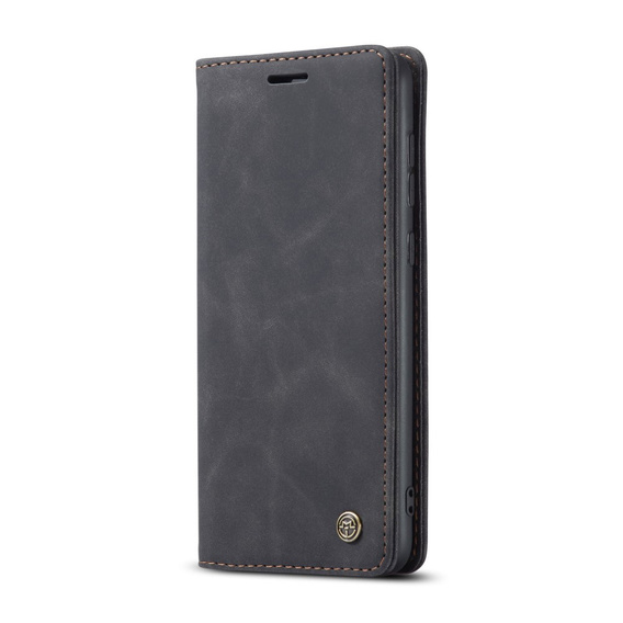 CASEME puzdro pre Samsung Galaxy S21 FE, Leather Wallet Case, čierne