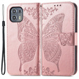 Klapkové puzdro pre Motorola Edge 20 Lite, Butterfly, ružové rose gold